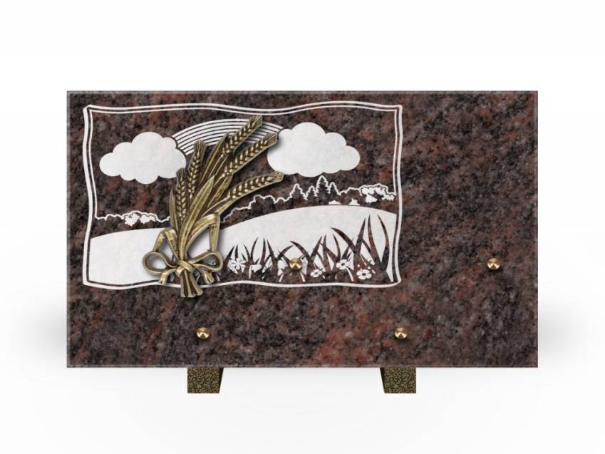 Plaque Granit Rectangle romantique