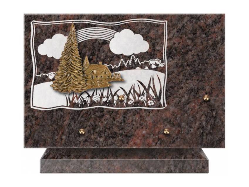 Plaque Granit Rectangle romantique