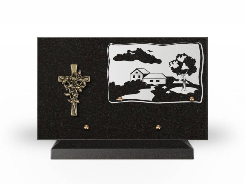 Plaque Granit Rectangle romantique