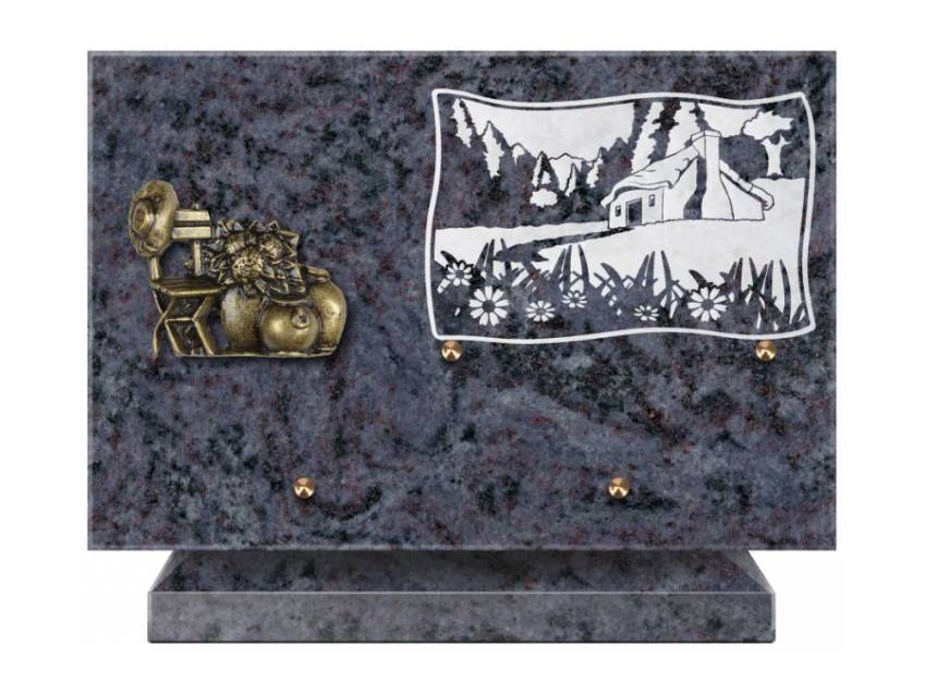 Plaque Granit Rectangle romantique