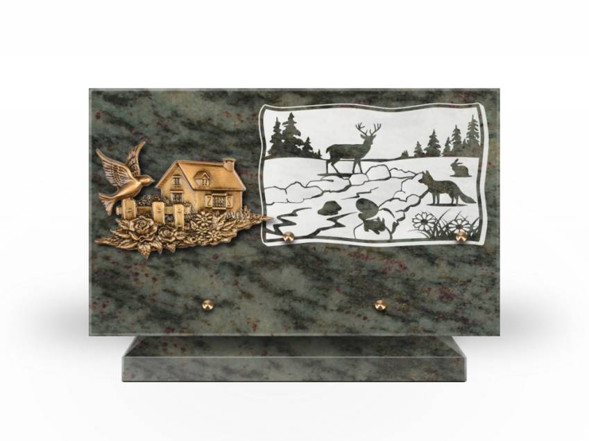 Plaque Granit Rectangle romantique