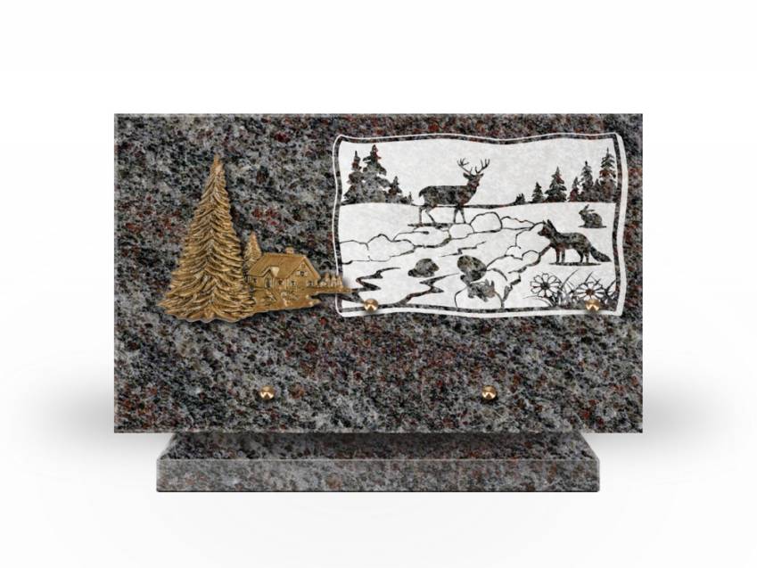 Plaque Granit Rectangle romantique