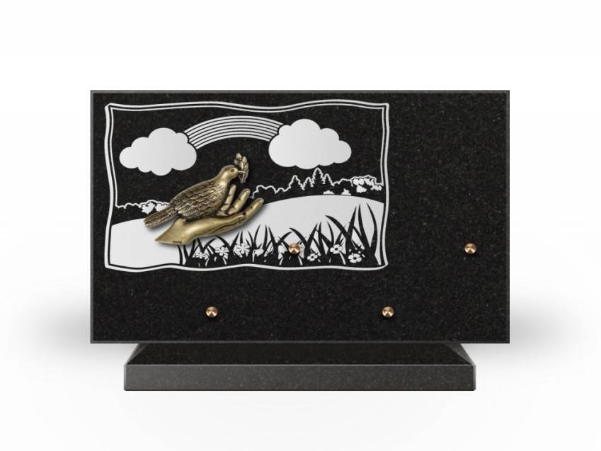 Plaque Granit Rectangle romantique