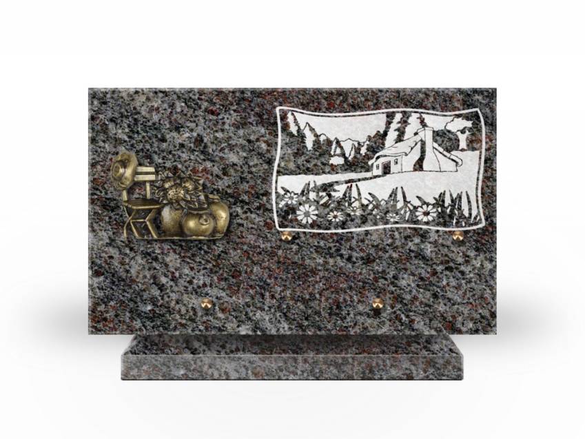 Plaque Granit Rectangle romantique