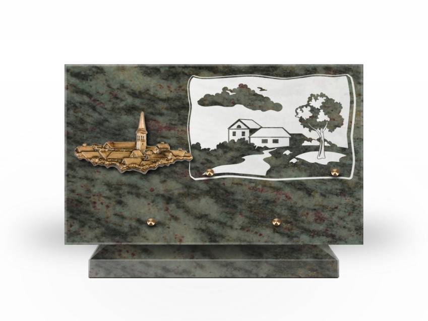 Plaque Granit Rectangle romantique