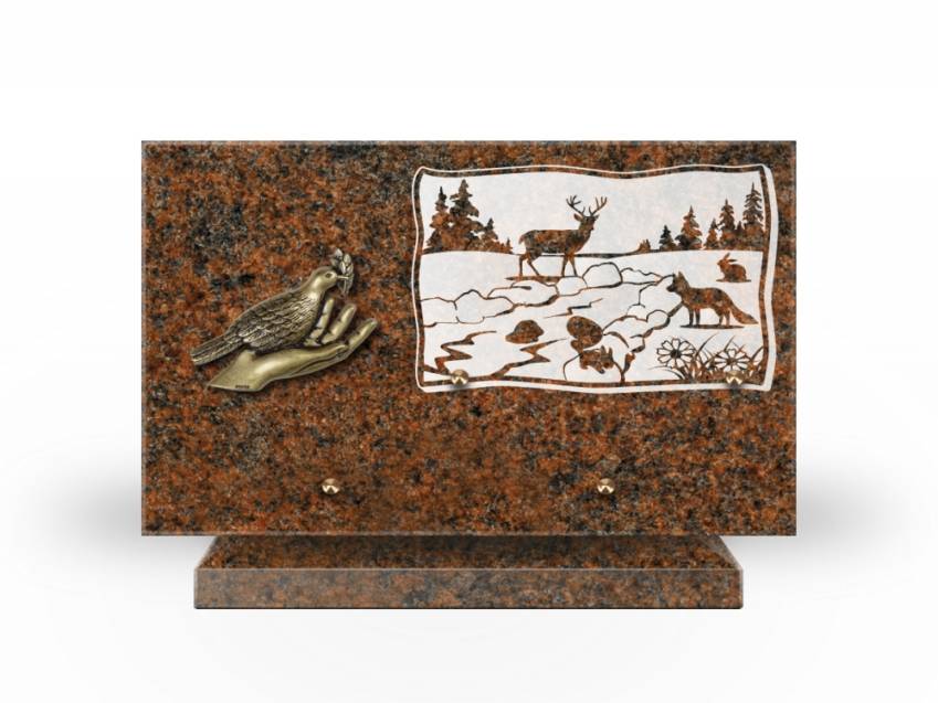 Plaque Granit Rectangle romantique