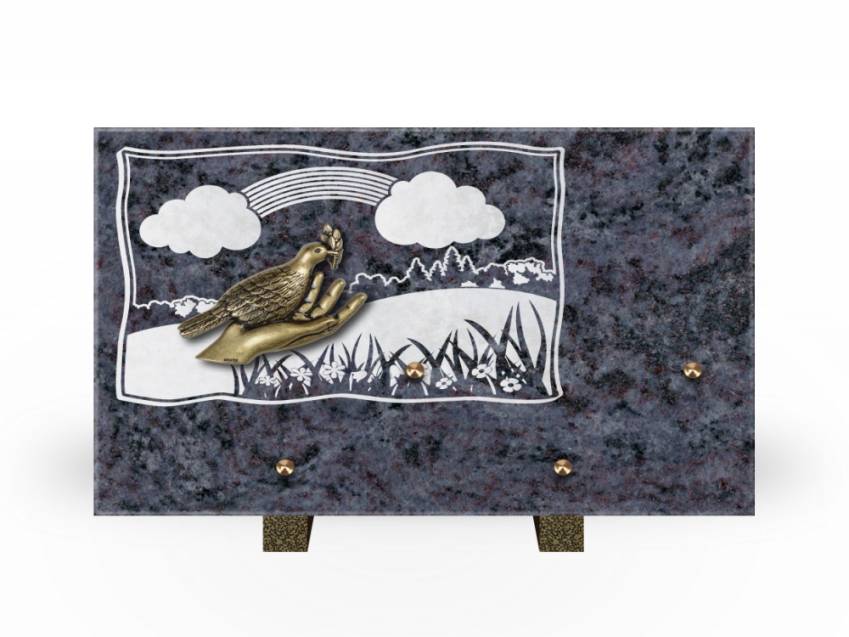 Plaque Granit Rectangle romantique