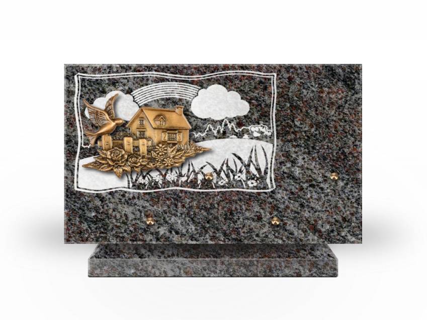 Plaque Granit Rectangle romantique