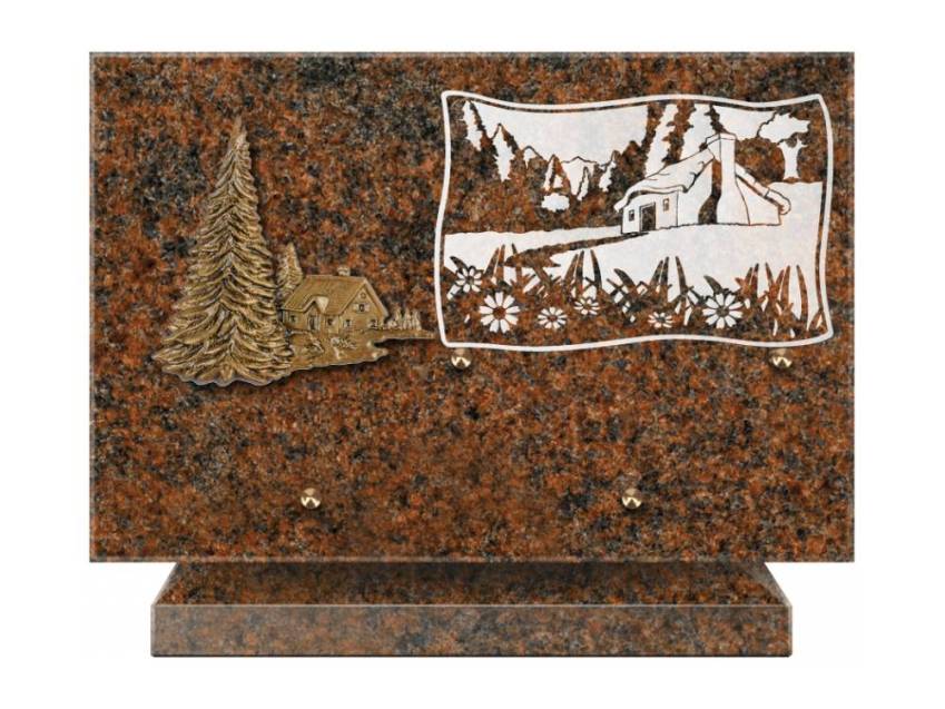 Plaque Granit Rectangle romantique