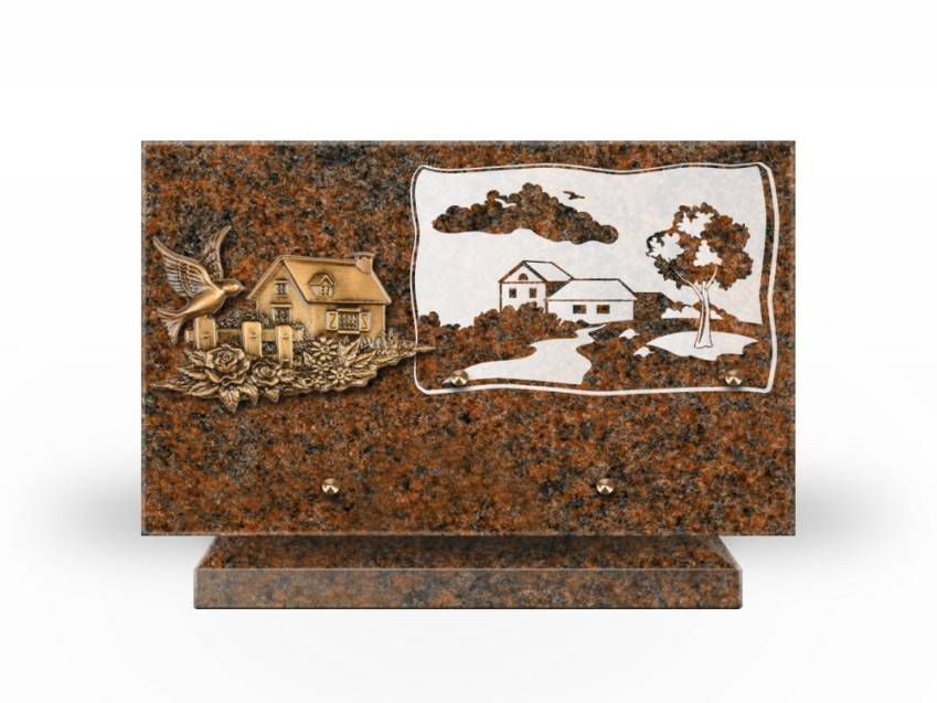 Plaque Granit Rectangle romantique