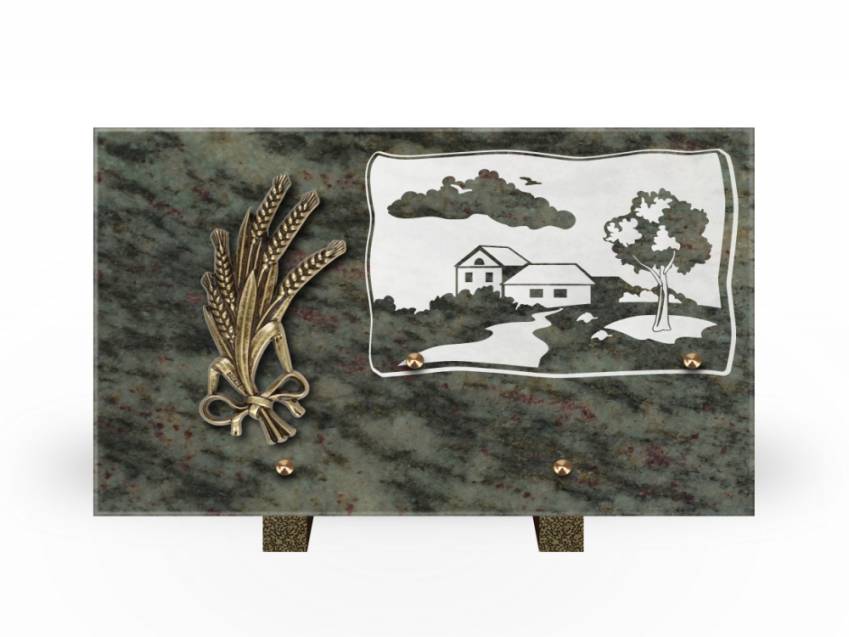 Plaque Granit Rectangle romantique