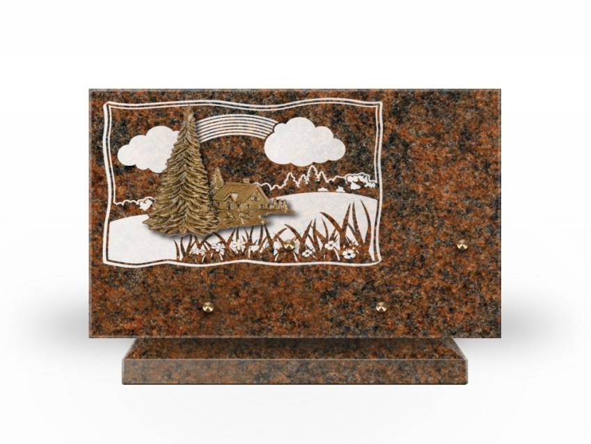 Plaque Granit Rectangle romantique