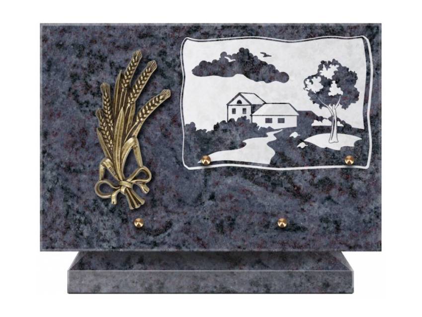 Plaque Granit Rectangle romantique