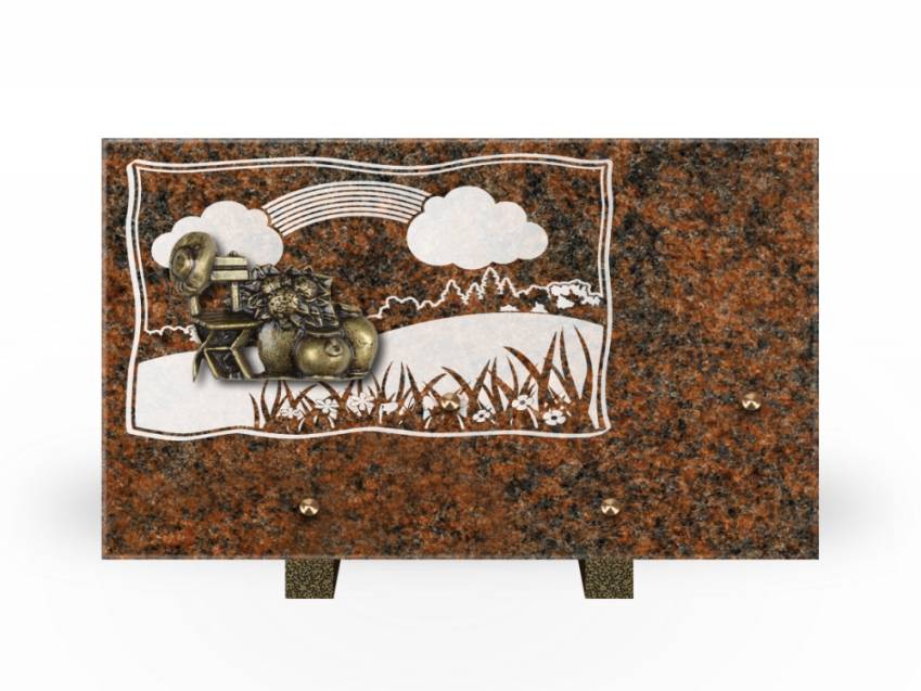 Plaque Granit Rectangle romantique