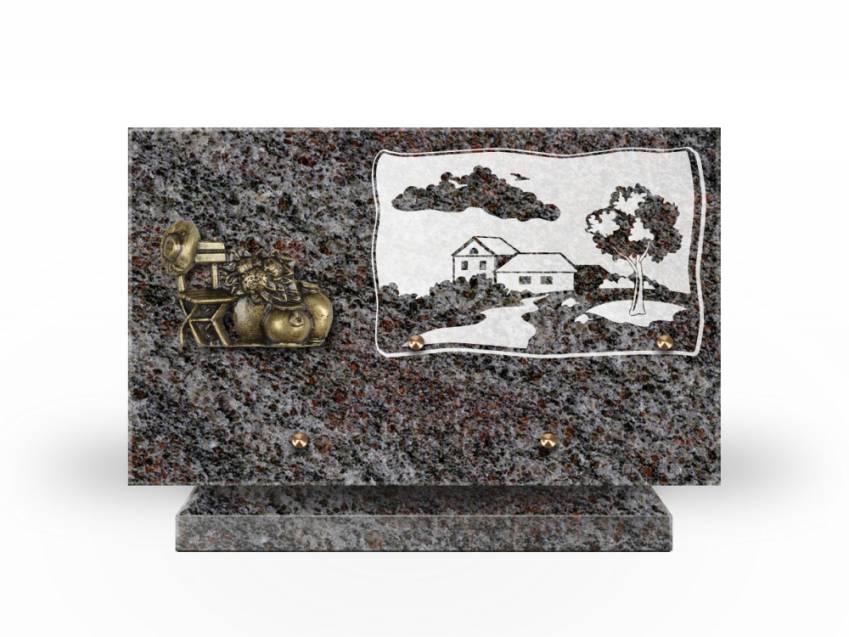 Plaque Granit Rectangle romantique