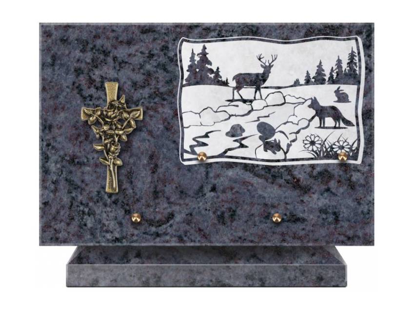 Plaque Granit Rectangle romantique