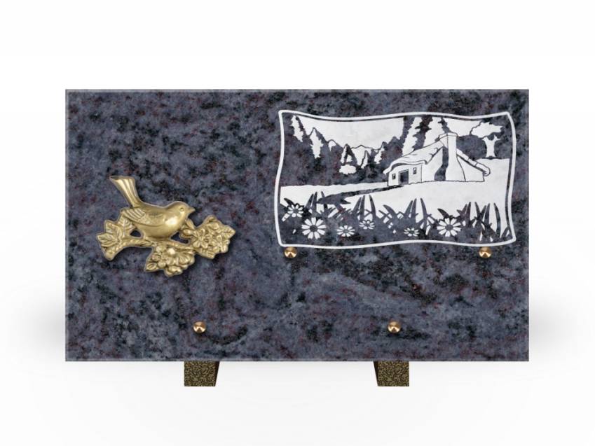 Plaque Granit Rectangle romantique