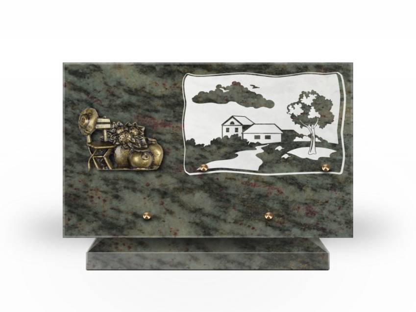 Plaque Granit Rectangle romantique