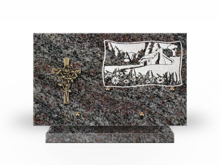 Plaque Granit Rectangle romantique