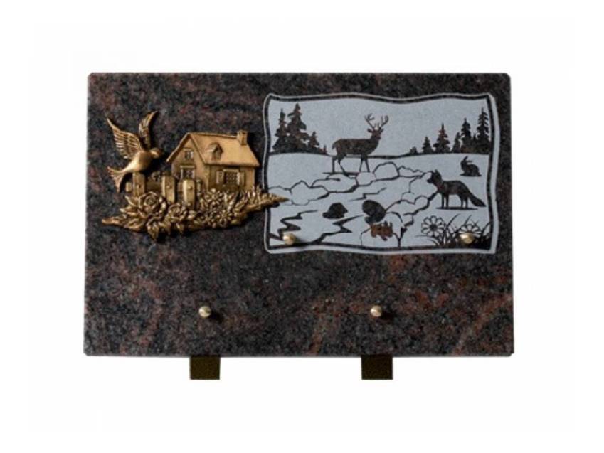 Plaque Granit Rectangle romantique