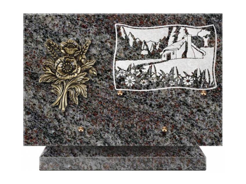 Plaque Granit Rectangle romantique