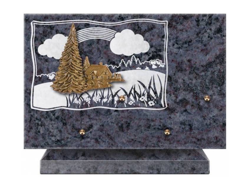 Plaque Granit Rectangle romantique