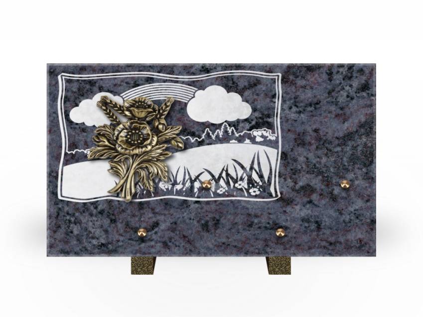 Plaque Granit Rectangle romantique