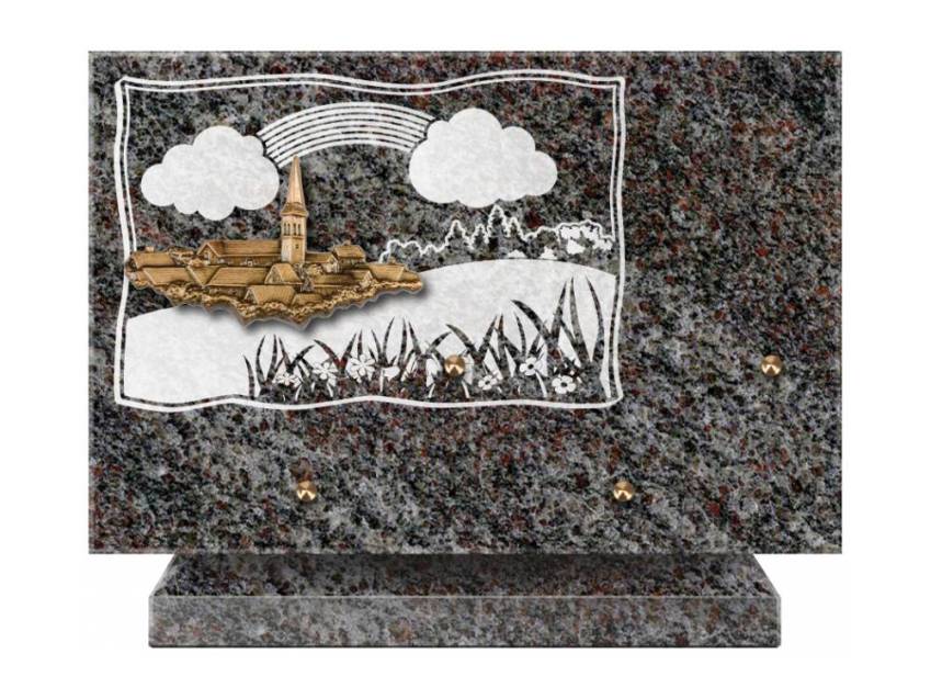 Plaque Granit Rectangle romantique