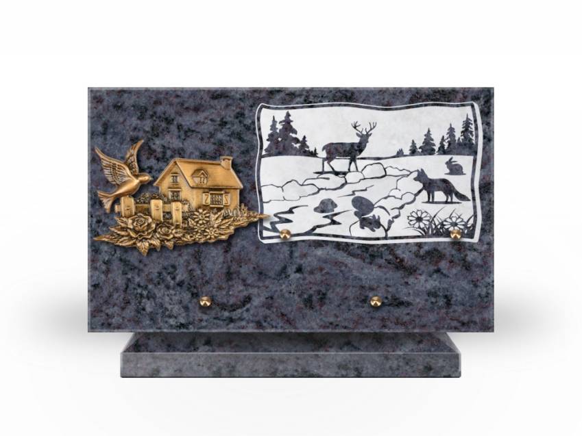 Plaque Granit Rectangle romantique