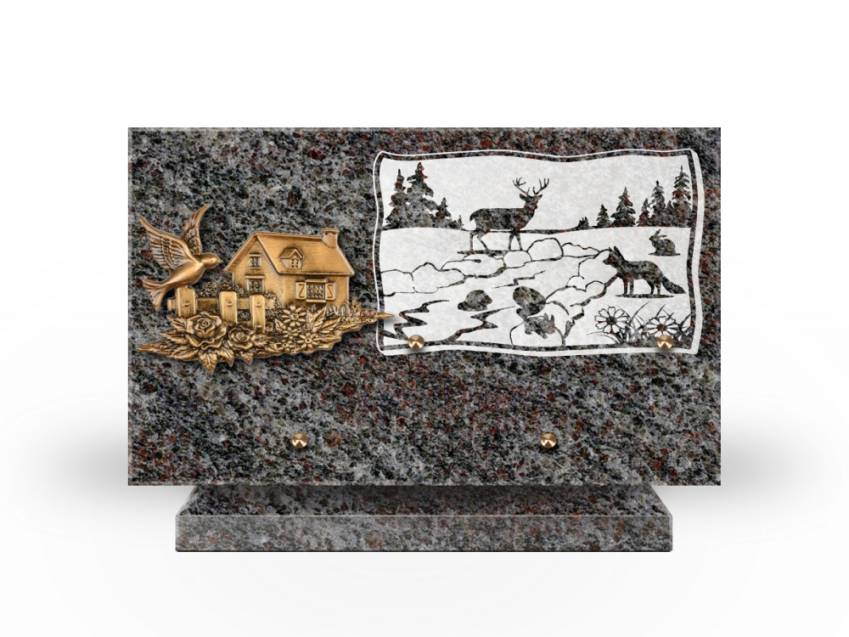 Plaque Granit Rectangle romantique