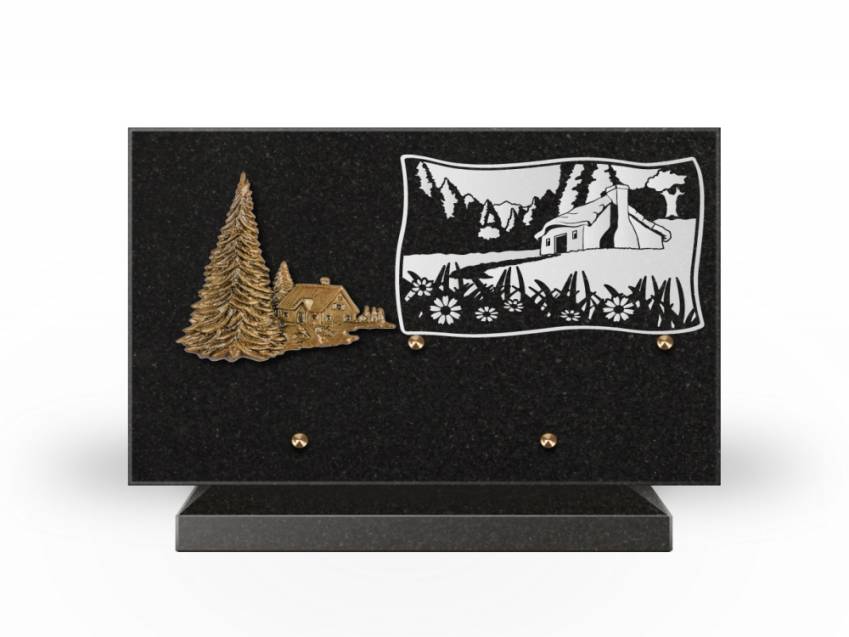 Plaque Granit Rectangle romantique