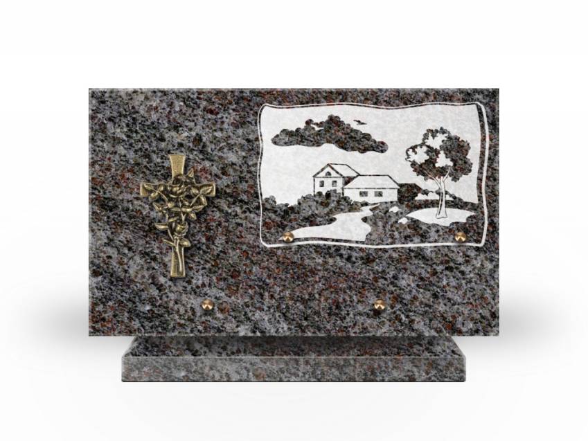 Plaque Granit Rectangle romantique