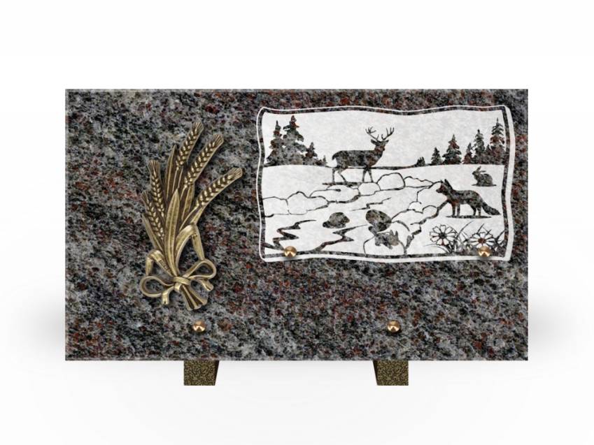 Plaque Granit Rectangle romantique