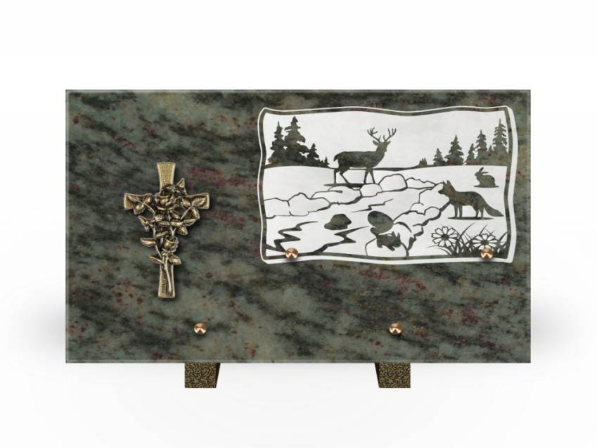 Plaque Granit Rectangle romantique