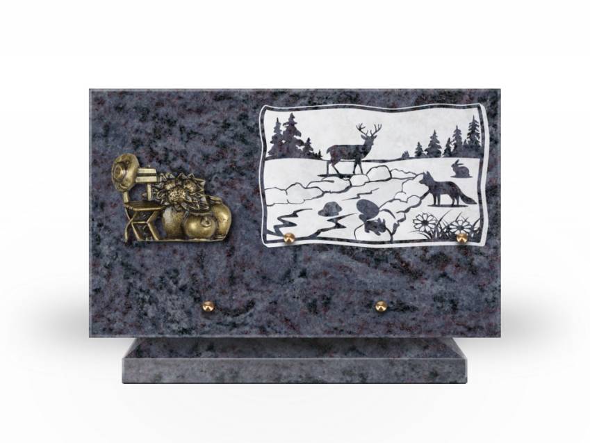 Plaque Granit Rectangle romantique