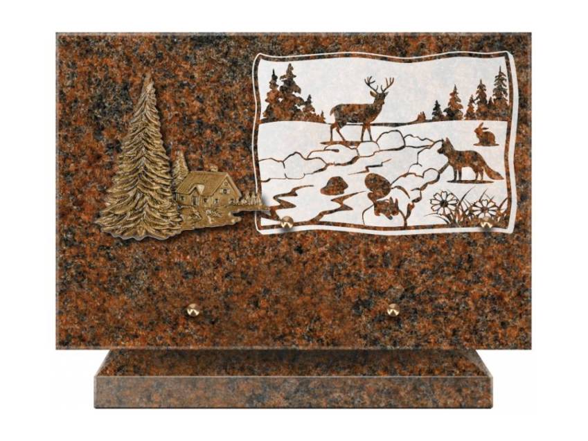 Plaque Granit Rectangle romantique