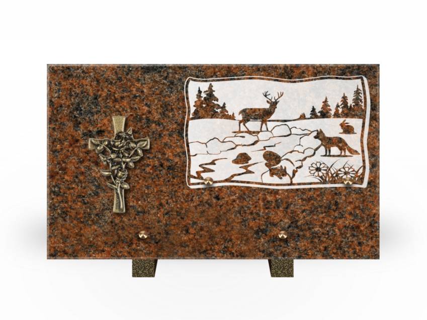 Plaque Granit Rectangle romantique