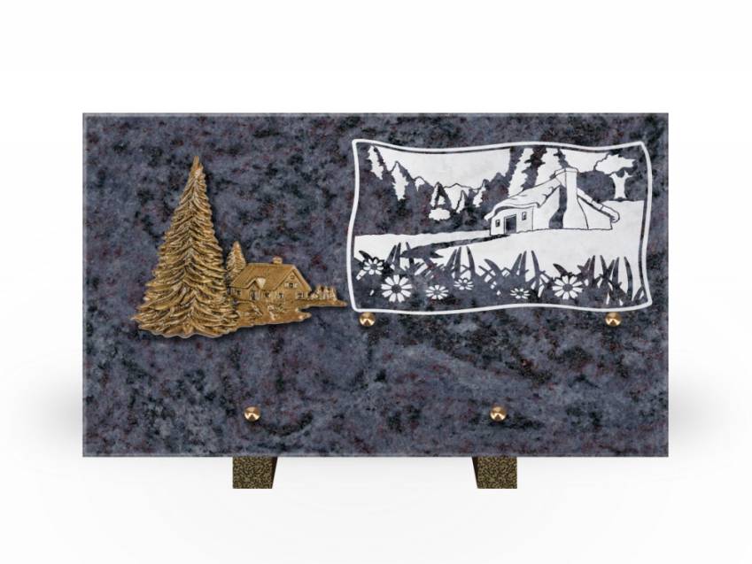 Plaque Granit Rectangle romantique