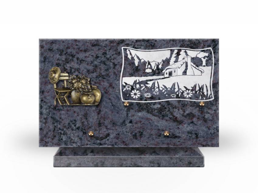 Plaque Granit Rectangle romantique