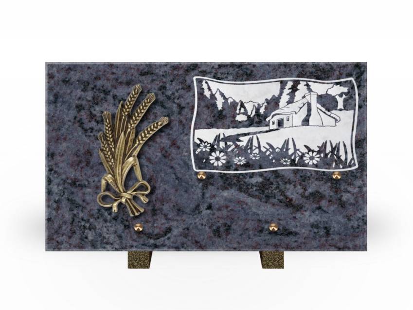 Plaque Granit Rectangle romantique