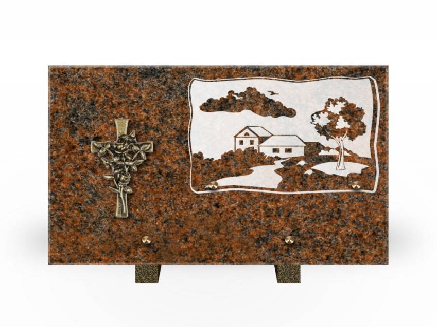 Plaque Granit Rectangle romantique