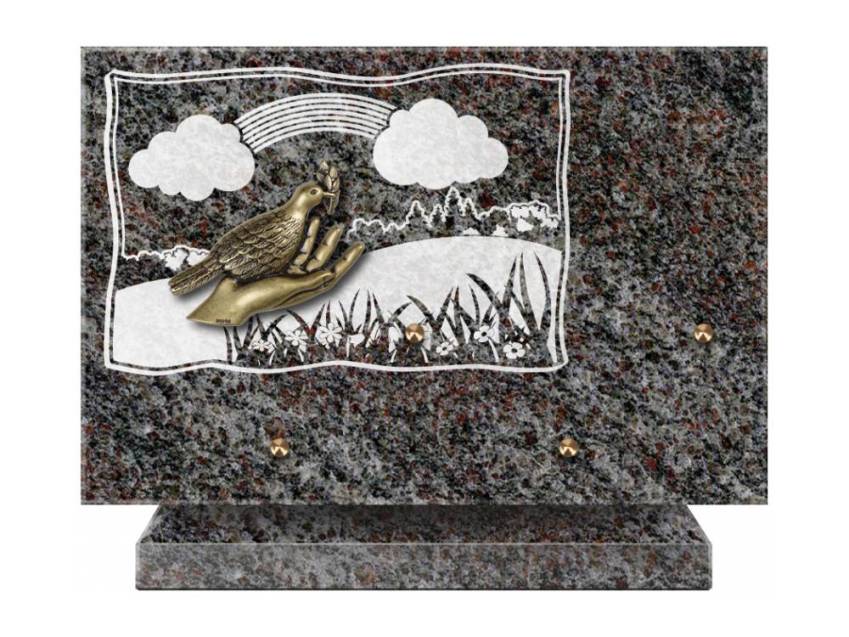 Plaque Granit Rectangle romantique