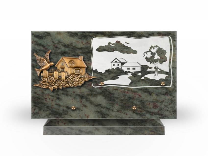 Plaque Granit Rectangle romantique