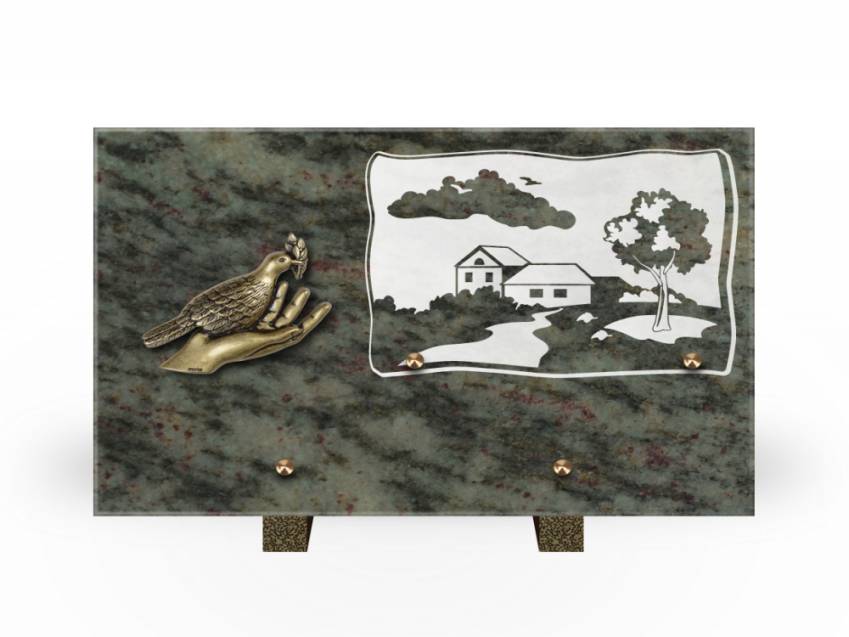 Plaque Granit Rectangle romantique