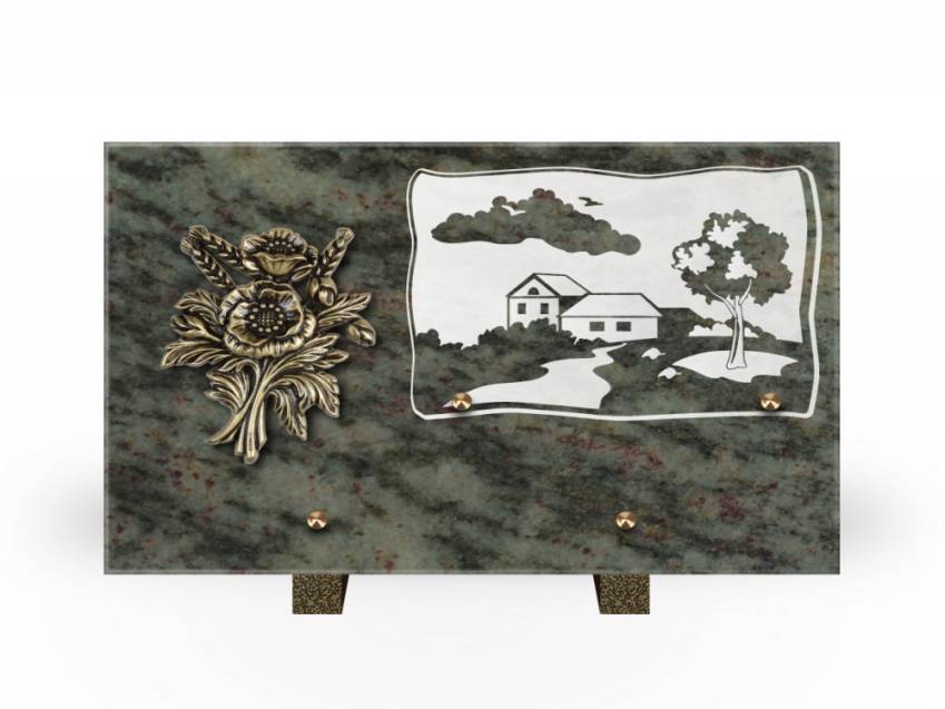 Plaque Granit Rectangle romantique