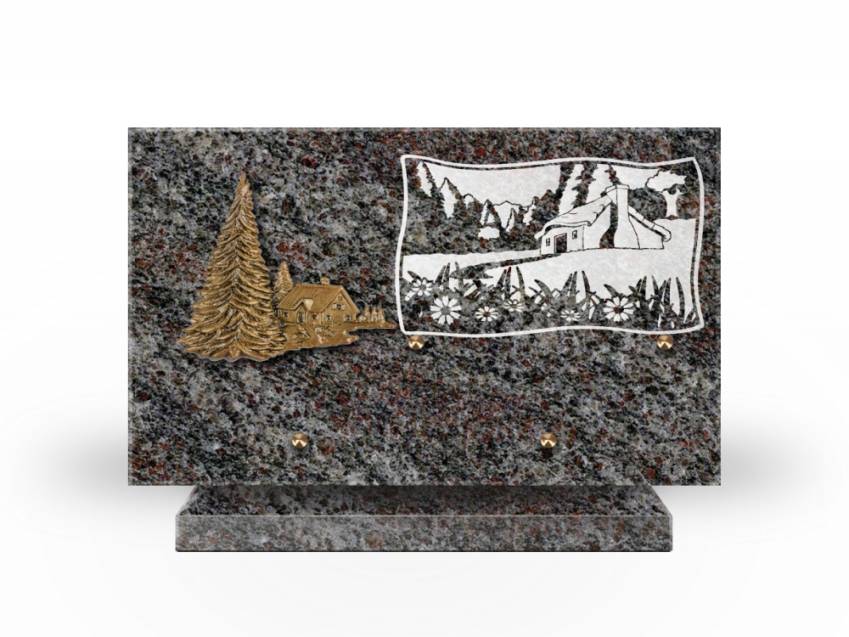 Plaque Granit Rectangle romantique