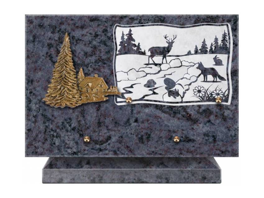 Plaque Granit Rectangle romantique