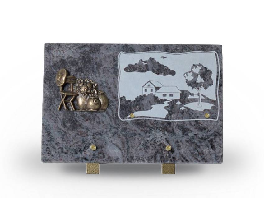 Plaque Granit Rectangle romantique