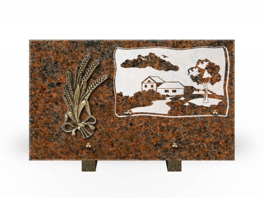 Plaque Granit Rectangle romantique