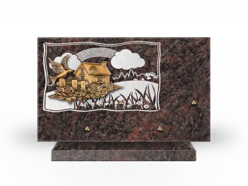 Plaque Granit Rectangle romantique